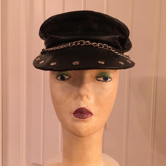 ladies leather hats